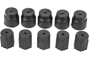 BEDIFFER Tappo Centrale della Valvola A/C 10 Pezzi Tappo di Servizio Universale per Aria Condizionata Riparazione A/C Coperchio della Porta di Ricarica del Refrigerante Accessorio per Auto