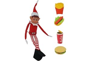Decsee Elf GAMES Accessories Props Put On Ideas Kit Christmas Decoration Joke (Elf Sized Fast Food)