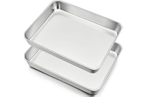 HaWare Teglia da forno rettangolare in acciaio inox, 31 x 24 x 5 cm, teglia da forno profonda per cuocere, arrostire, servire, atossica e sana, lavabile in lavastoviglie