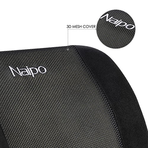 Naipo Memory Foam Rückenkissen Lordosekissen Lendenkissen für Rückenschmerz im Büro zu Hause - 5