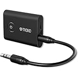 TROND 2-in-1 Bluetooth V5.0 Transmitter Receiver/Wireless 3.5mm Audio Adapter (AptX Low Latency for Both TX & RX, 2 Devices S