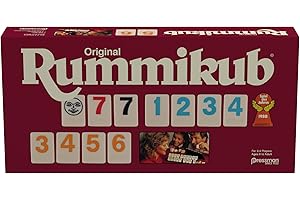 Numeri grandi originali in stile retrò Rummikub – Include piastrelle con numeri luminosi, sovradimensionati, per una facile visualizzazione da parte di Pressman, multicolore