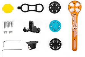 KMRDND Soporte integrado para bicicleta de carretera para Garmin Edge, Wahoo Elemnt, Bryton, XOSS G/G+, igp-Sport génica GPS, también para Garmin VIRB/GoPro cámaras y lámpara
