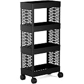 Privilon Innovation Plastic Multipurpose 4-Tier Floor Mount Corner Shelf Kitchen Organizer Rack/Storage Shelf/Dish Rack/Stora