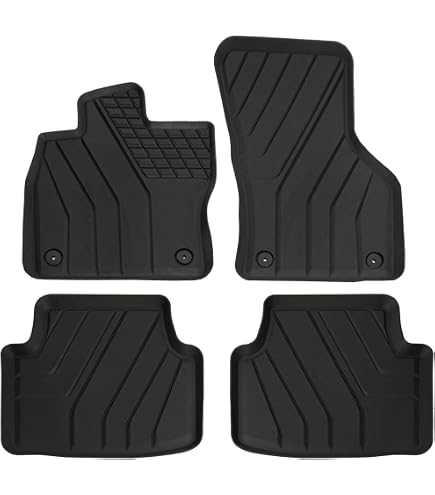 kfz-premiumteile24 Tappetini in gomma premium compatibili con Octavia IV (NN) Octavia III (5E) Passat 3G (B8) berlina station wagon, tappetini auto in gomma per tutte le stagioni, 100% su misura