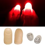 JTMM LED Finger Thumbs Light – 6 Pouces Lumineux Magiques (3 Packs) – Rouge – Accessoire Tour De Magie & Soirée