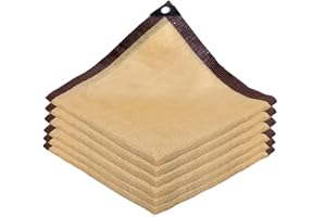 Fiita Sunblock Shade Cloth Cover Mesh 90% UV Blockage, Water & Air Permeable Resistant Net for Garden Flower Plant Greenhouse Heat Resistant HDPE Material, Reinforced Grommets