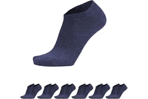 PRISCO Calze Fantasmini in Cotone Filo di Scozia, Calzini Pariscarpa Sneaker Unisex, Minicalza Pedalino Salvapiede Invisibile Uomo Donna, 6 paia