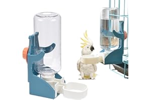 Canzoon Automatischer Wasserspender für Vögel - Wellensittiche, Nymphensittiche & Papageien (Blau)