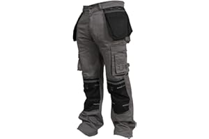 newfacelook Herren Arbeitshose Cargohose Hose Knie Holster Taschen Sicherheits