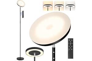 YOPSTAR Lampadaire sur pied Salon, 36W/3000LM, Lampe de Lecture Moderne, Lampadaire LED à Température de Couleur et Luminosité Réglables, Luminaire Dimmable avec télécommande et tactile pour Chambre, Bureau