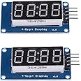 Hailege 2pcs 0.36" 4-Digit Tube LED Segment Display Module Red Common Anode TM1637 Drive Chip Tube Clock Display for Arduino UNO R3