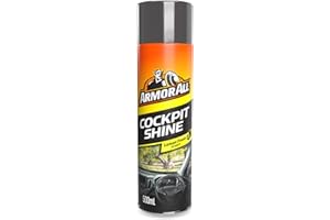 Armor All, Cockpit Shine Car Interior Cleaner 500ml, Lemon, Cleans and Restores Dashboards and Trims, Anti-Static Formula to Repel Dust, Ideal for Car Detailing, Made in the UK