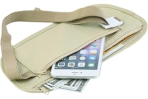 Sac de ceinture plat pour argent - Ceinture cachée - Convient pour les voyages - Charmant et attrayant