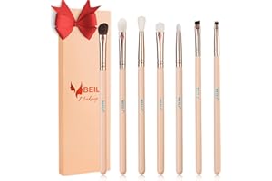 BEILI Brochas de Maquillaje Ojos,7PCS Uego de Brochas de Maquillaje Profesional,Pinceles Maquillaje Ojos,Brochas Para Sombras,Delineador de Ojos,Pinceles Para Corrector