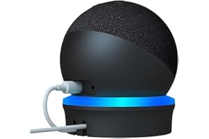 Dot 4./Dot 5.ª generación - Soporte de escritorio Agandax Dot 5 accesorios con gestión de cables integrada, soporte de mesa con guía de luz, soporte para puntos 4ª y 5ª generación (2022), color negro