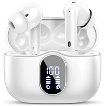 Écouteurs Bluetooth 5.3 Sans Fil - 40h D'autonomie, Réduction De Bruit ENC, étanches IP7 | Avec écran LED