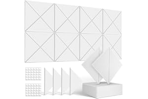 Sound Proofing Panels Soundsbay 12 Pack Soundproofing Panels High Density Acoustic Panels Beveled Edge Sound Absorbing Panels for Acoustic Treatment With double sided 30×30×1cm Sound Insulation Panels
