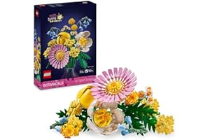 LEGO Botanicals Petite Sunny Bouquet - Faux Flowers Set w/Artificial Bluebells, Daisies, Tulips & More - Nature Toy for 9+ Year Old Girls & Teens - Christmas Decor - Gift Idea - 10347