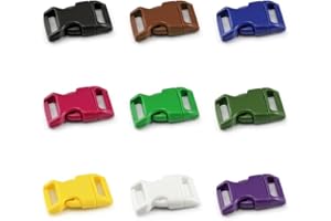 Ganzoo Lot de fermetures à clic 3/4" (20 mm de large) en plastique/fermeture à clip/fermeture à clip/fermeture enfichable/fermeture pour bracelets en paracorde, colliers de chien, sac à dos, bagages