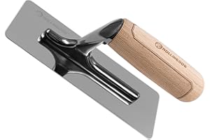 ROLLINGDOG 200mm x 75mm Plastering Trowel - Venetian Trowel Plastering Tools with Beech-Handle Stainless Steel 7.87"x2.95"