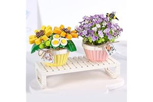 leyun Ramo de Flores Artificales Realistas, Duradero y Creativo para Decorar tu Hogar, No Compatible con Lego, Regalo para Mujeres y Hombres para Cumpleaños, Navidad, San Valentín o Día de la Madre