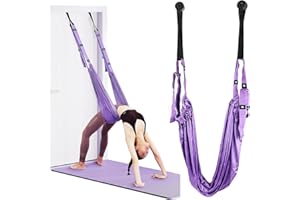 FONYET Hamak do jogi bardzo elastyczne wiszące płótno regulowana huśtawka powietrzna lina do rehabilitacji Pilates balet cheerleading Spagat Gimnastyka