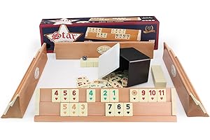 SEMUS - Star Massivolz Rummy/Okey avec pierres en mélamine Ahsap Okey Takimi