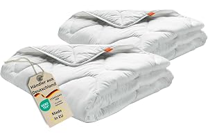 sleepling Påslakan 135 x 200 cm, uppsättning om 2 året runt-täcke 135 x 200, filt tillverkad i EU, Ökotex 100, tvättbar 60 gr