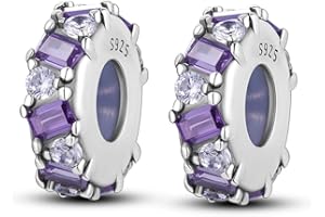 Parmuz Clip Spacer Charm for Bracelet 925 Sterling Silver Pave Cubic Zirconia Clip Lock Spacer Stopper Charm Bead Star Moon Evil Eye charms Jewelry Gift for Woman