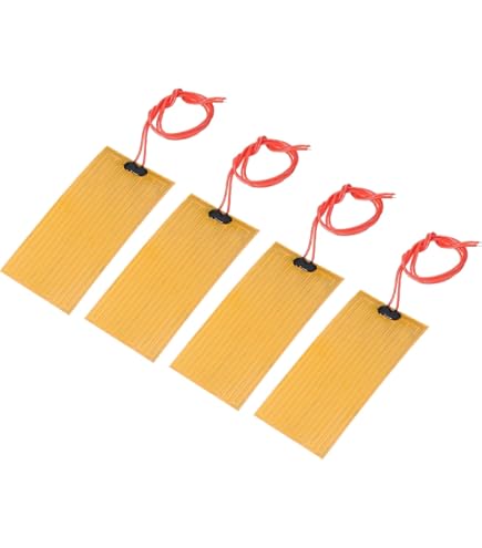 PEMENOL Polyimid Heizfolie – 4 Stück, 12V 7W, 25x50 Mm, Mit 3M-Kleber – Für Elektronik, Medizin, Auto, DIY-Heizungen