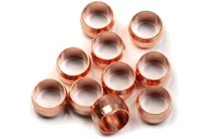 GENERIES 8mm Compression Olives Copper for 8mm Copper Plumbing Pipe (Pack of 10)