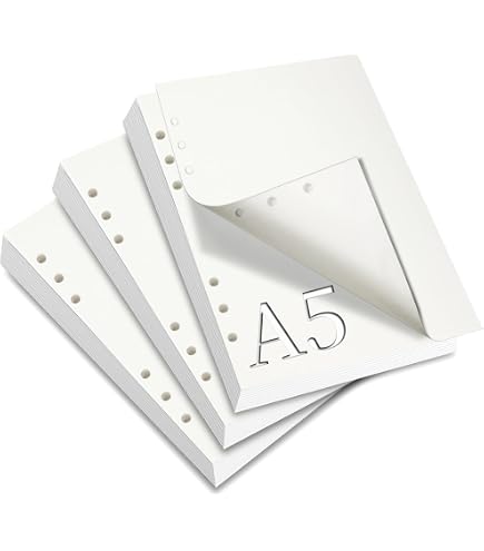 SWTYExt 180 Feuilles A5 Pour Classeur 6 Anneaux - Papier Qualité Supérieure