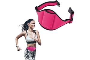 NJCXOLA Fitness Tasche,Verstellbare Mikrofon-Gürtel, Mikrofon-Halterung, Bauchtasche Tragegurt für Kabelloser Vertikaler Mic Sender, für Fitness-Lehrer, mikrofon tasche, fitness gürtel(Rose)