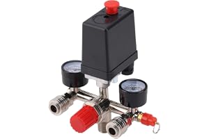 Tryckbrytare luftkompressor, 220 V 20 A tryckomkopplare | Tillbehörssats luftkompressor med manometer säkerhetsventil beslag
