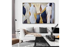 DYHDQ Pittura Ad Olio Dipinto A Mano su Tela Grande Quadro Paesaggistico Amante della Pittura per La Migliore Pittura A Olio Regalo Estratto Tela di Canapa di Art del Salone Dell'Estratto -100X150Cm