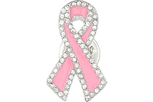 UNVOJL Pink Ribbon Brooch Pin Awareness Breast Cancer Pin Alloy Ribbon Badges Hope Pins Lapel Buttons Badges Pin for Women