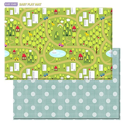 Baby Care Play Mat Country Town, Blue, Large by Baby Care