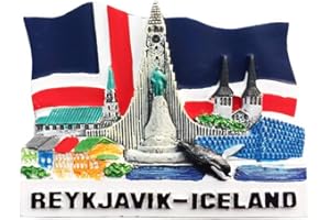 MUYU MAGNET 3D Reykjavik Islanda magnete frigo souvenir regalo adesivo magnetico collezione