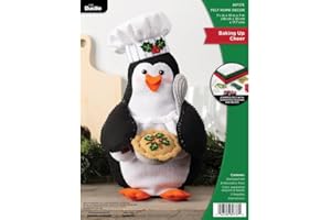 Bucilla Felt Applique Home Décor Kit, Baking Up Cheer, Perfect for DIY Arts and Crafts