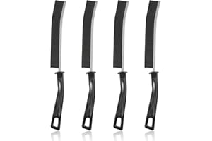 CAINCAY Cleaner Scrub Brush Crevice Gap Cleaning Brush, 4 PCS Long Handle Narrow Gap Cleaning Brush, Tiny Window Groove Gap Cleaning Scrub Brush for Home Kitchen
