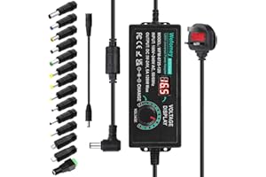 Wefomey Universal Power Supply 3V~24V 5A 120W Adjustable Variable AC/DC Adapter Charger, 100V-240V AC to DC Converter with LED Voltage Display & 14 Tips & Polarity Converter