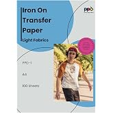 PPD A4 x 100 Sheets Thermal Transfer Paper for T-Shirts, Masks and White or | High quality transfer paper for light fabrics.