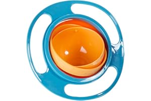 Nubstoer Cuenco antiderrames Giratorio de 360 Grados para bebés a Prueba de derrames Divertido giroscopio