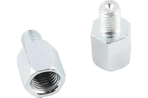 YIKAOMAI Verlängerung für Motorrad-Spiegelhalterung - Schrauben für Motorrad-Rückspiegel | Riser-Extender-Schrauben für Motorrad-Rückspiegel, M10 auf M8-Konverter (Silber, M10 auf M8)