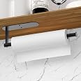 Porta Rotolo Da Cucina In Acciaio Inox 304 – Fissaggio A Parete Con Adesivo O Viti, 31 Cm, Ammortizzato, Per Carta Da Cucina E Bagno