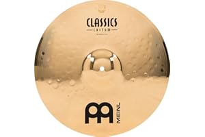 Meinl Cymbals Classics Custom Brilliant Plato Crash Medium de 16 pulgadas (40,64cm) Platillos de Batería - Pareja - Bronce B12, Acabado Brillante (CC16MC-B)