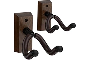 NUOSIYA Noce Supporto Chitarra Muro, 2 pezzi Parete Appendi Chitarra Supporto per Classica Acustica Guitar, Elettrica Basso, Banjo, Mandolino, Universale Ganci da Muro