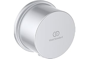 Ideal Standard - Idealrain, Gomito a parete per tubo doccia, Raccordo erogante per attacco flessibile doccia, Matt silver