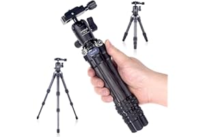 AOKA 15.7in/0.97lb Lightweight Compact Carbon Fiber Tripod with 360° Ballhead Travel Mini Tripod for Mobile Phone and Compact Mirrorless Cameras